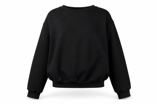 Glamify Womens Black Cotton Pullover Sweatshirt Size M Pullover