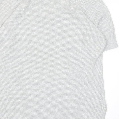 Lands' End Womens Grey Crew Neck Cotton Pullover Jumper Size M