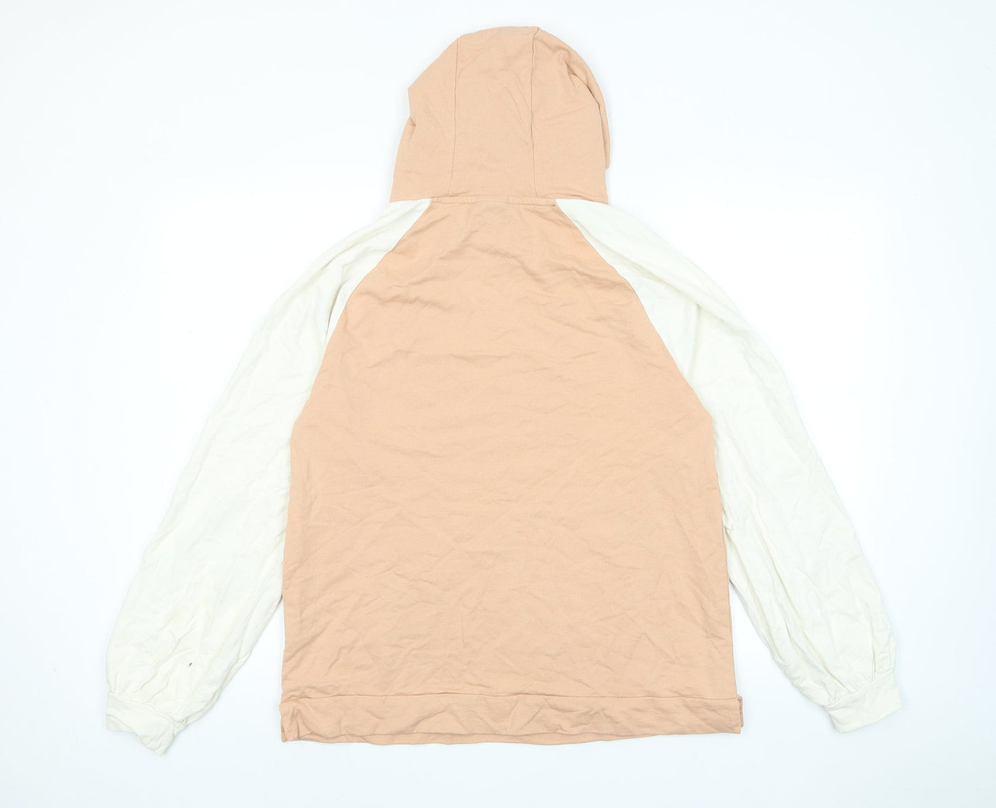 Voi Womens Pink Cotton Pullover Hoodie Size M Pullover - Logo, Embroided