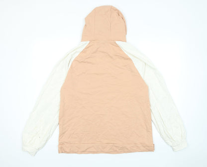 Voi Womens Pink Cotton Pullover Hoodie Size M Pullover - Logo, Embroided