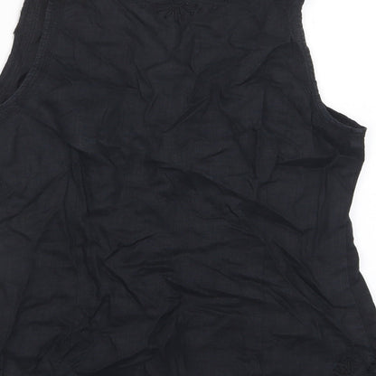 Womens UK Size L Zara Black Basic Tank