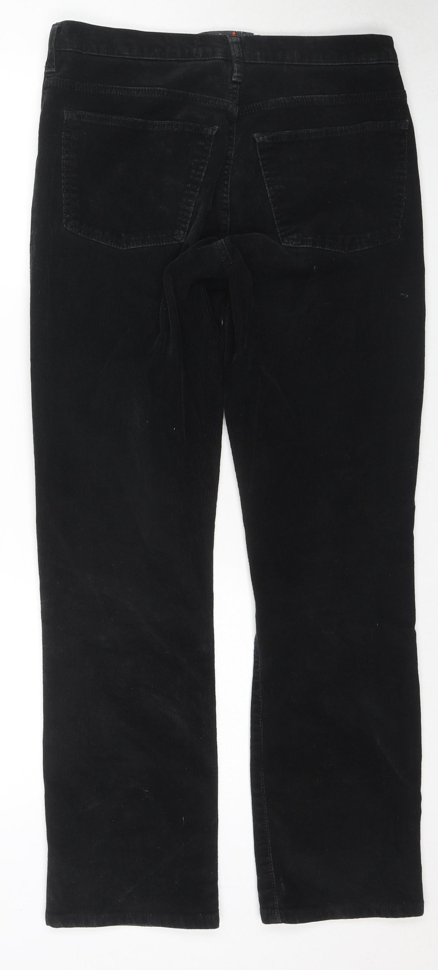 Amazing Woman Womens Black Cotton Trousers Size 10 L29 in Regular Zip