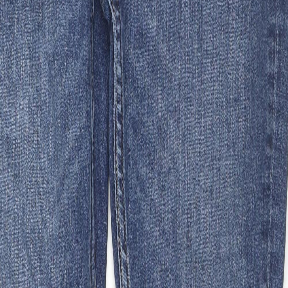 Monki Womens Blue Cotton Skinny Jeans Size 28 L30 in Regular Zip
