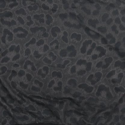 Euromoda Womens Grey Animal Print Polyester Pullover Sweatshirt Size XL Pullover - Leopard Print, Button Detail
