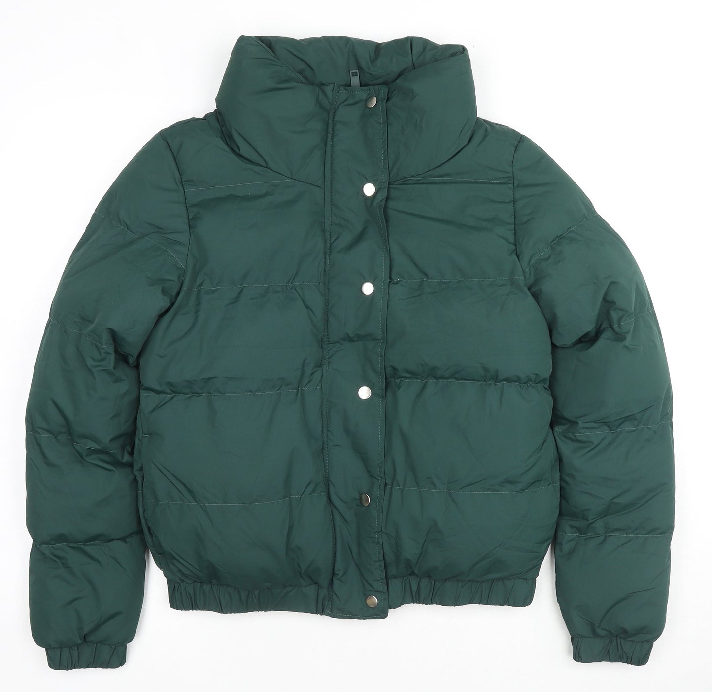 Womens UK Size 10 Brave Soul Green Puffer Jacket