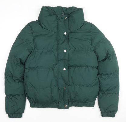 Womens UK Size 10 Brave Soul Green Puffer Jacket