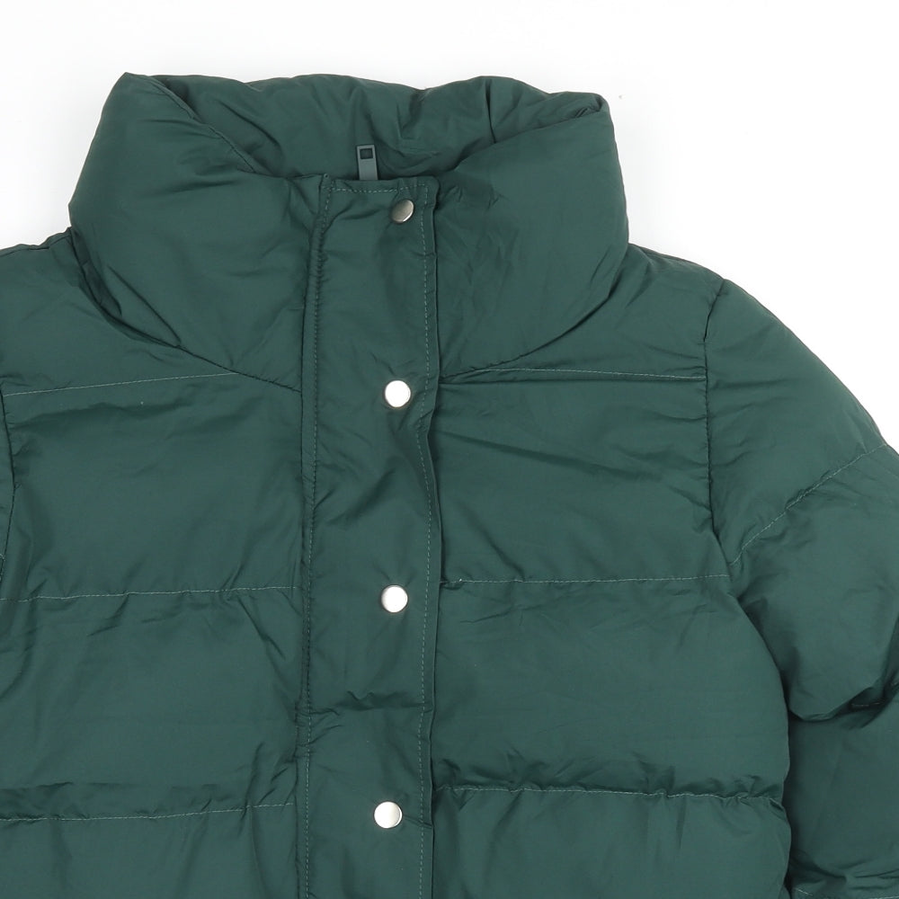 Womens UK Size 10 Brave Soul Green Puffer Jacket