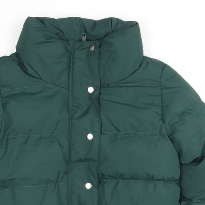 Womens UK Size 10 Brave Soul Green Puffer Jacket