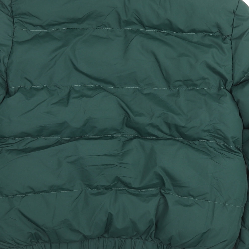 Womens UK Size 10 Brave Soul Green Puffer Jacket