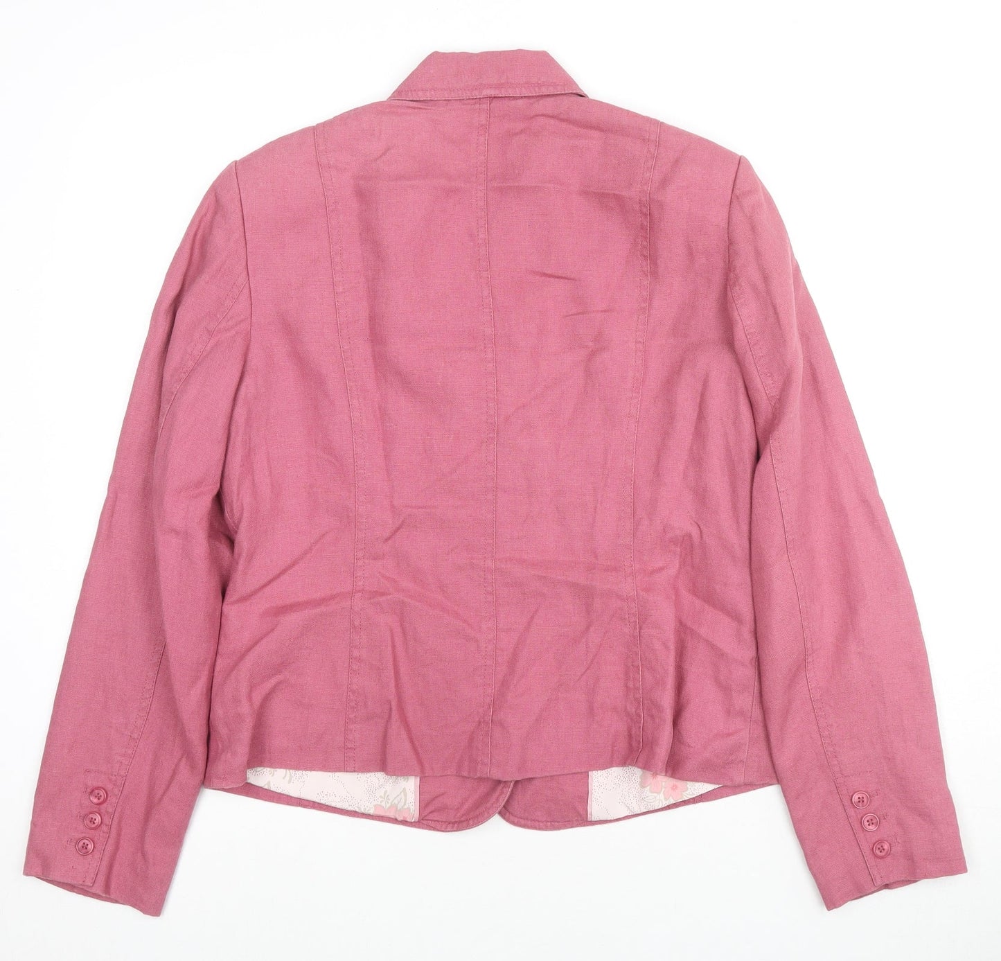 Womens UK Size 14 Per Una Pink Biker Coat