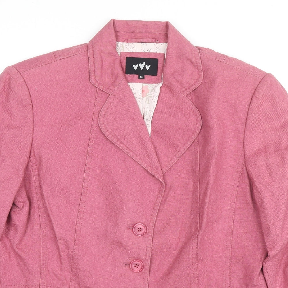 Womens UK Size 14 Per Una Pink Biker Coat