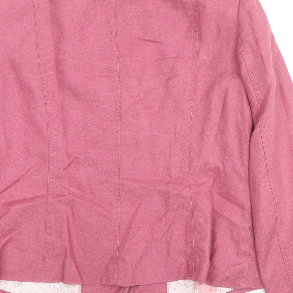 Womens UK Size 14 Per Una Pink Biker Coat
