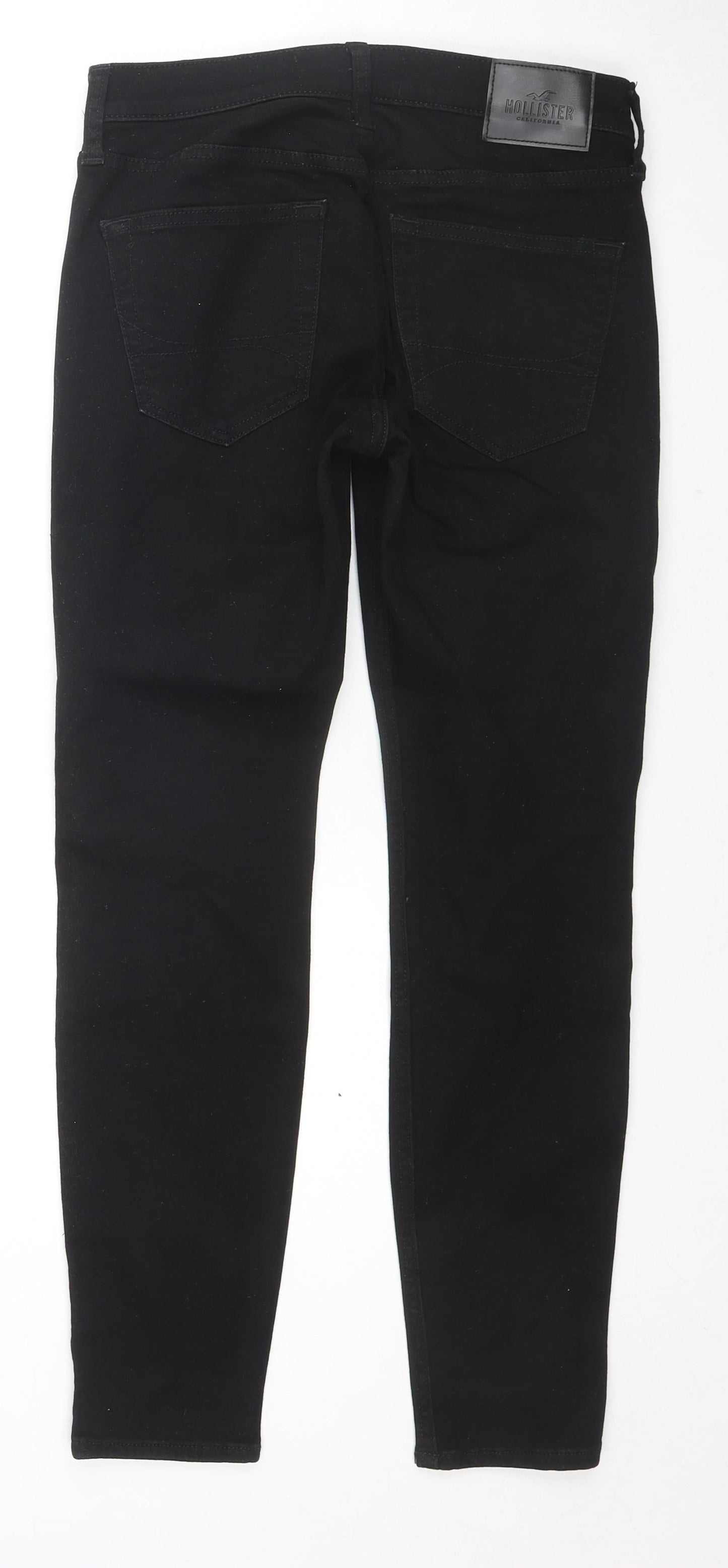 Hollister Womens Black Cotton Skinny Jeans Size 30 L30 in Slim Zip