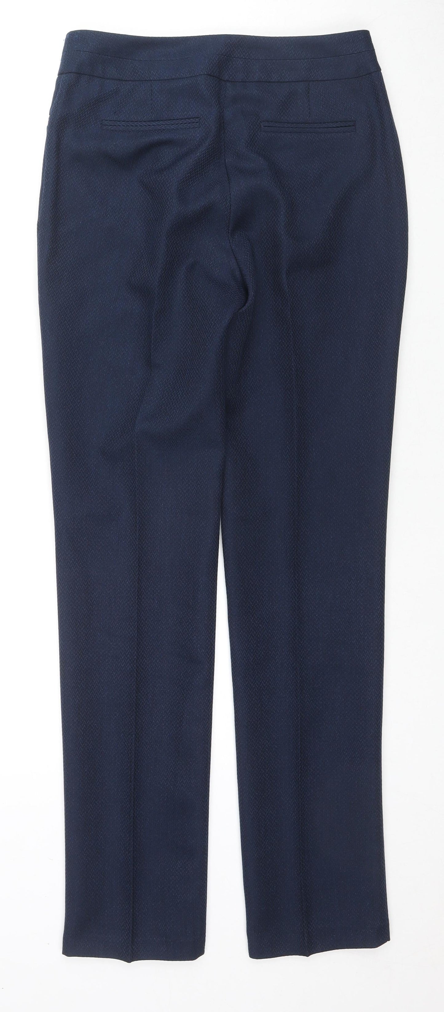 South Womens Blue Polyester Trousers Size 8 L30 in Regular Zip