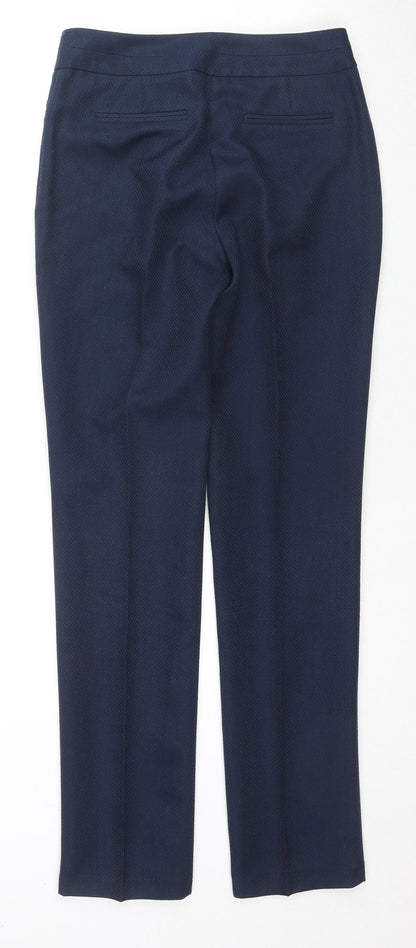 South Womens Blue Polyester Trousers Size 8 L30 in Regular Zip