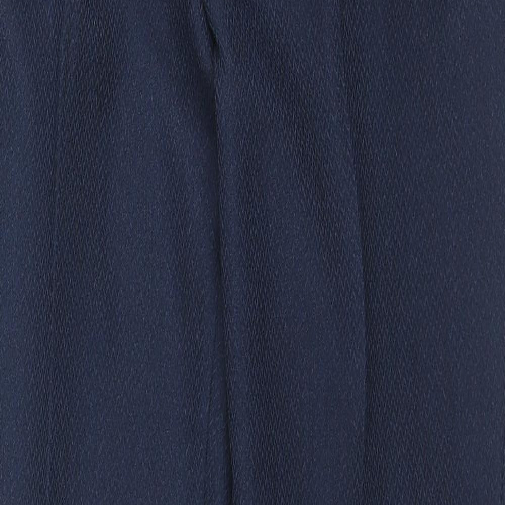 South Womens Blue Polyester Trousers Size 8 L30 in Regular Zip