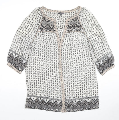 Womens UK Size 8 Per Una Multicoloured Basic Button-Up