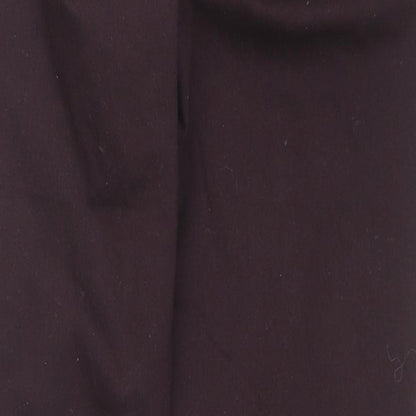 Denim & Co. Womens Purple Cotton Straight Jeans Size 12 L27 in Slim Zip