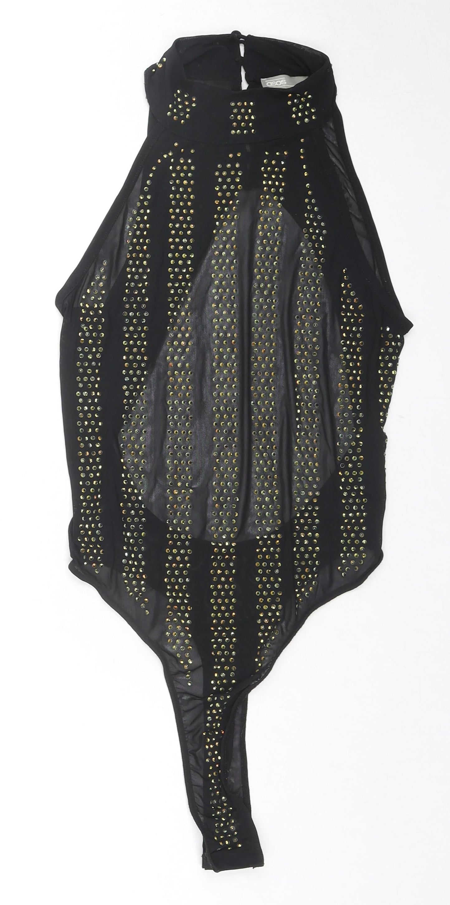 Womens UK Size 8 ASOS One-Piece Black Playsuit