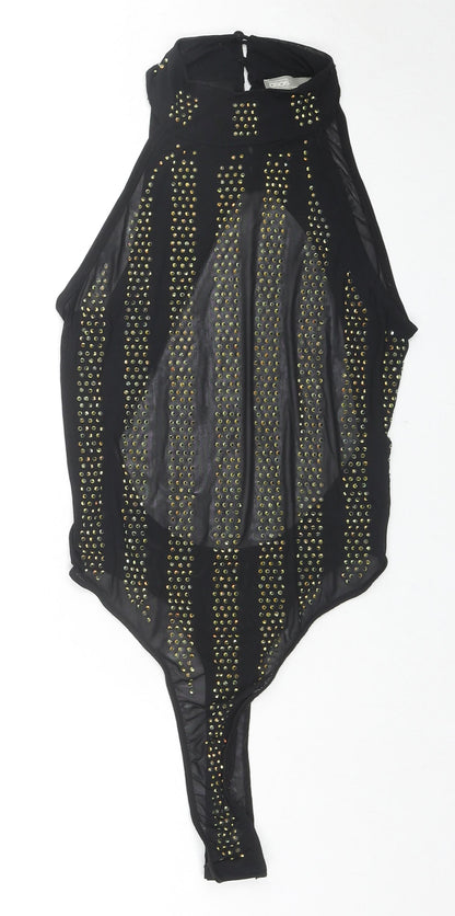 Womens UK Size 8 ASOS One-Piece Black Playsuit