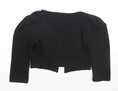 Miss Line Womens Black Jacket Blazer Size M - Beaded Detail