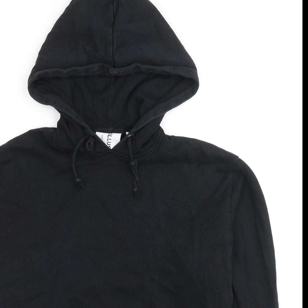 Mens UK Size S COLLUSION Black Pullover Hoodie