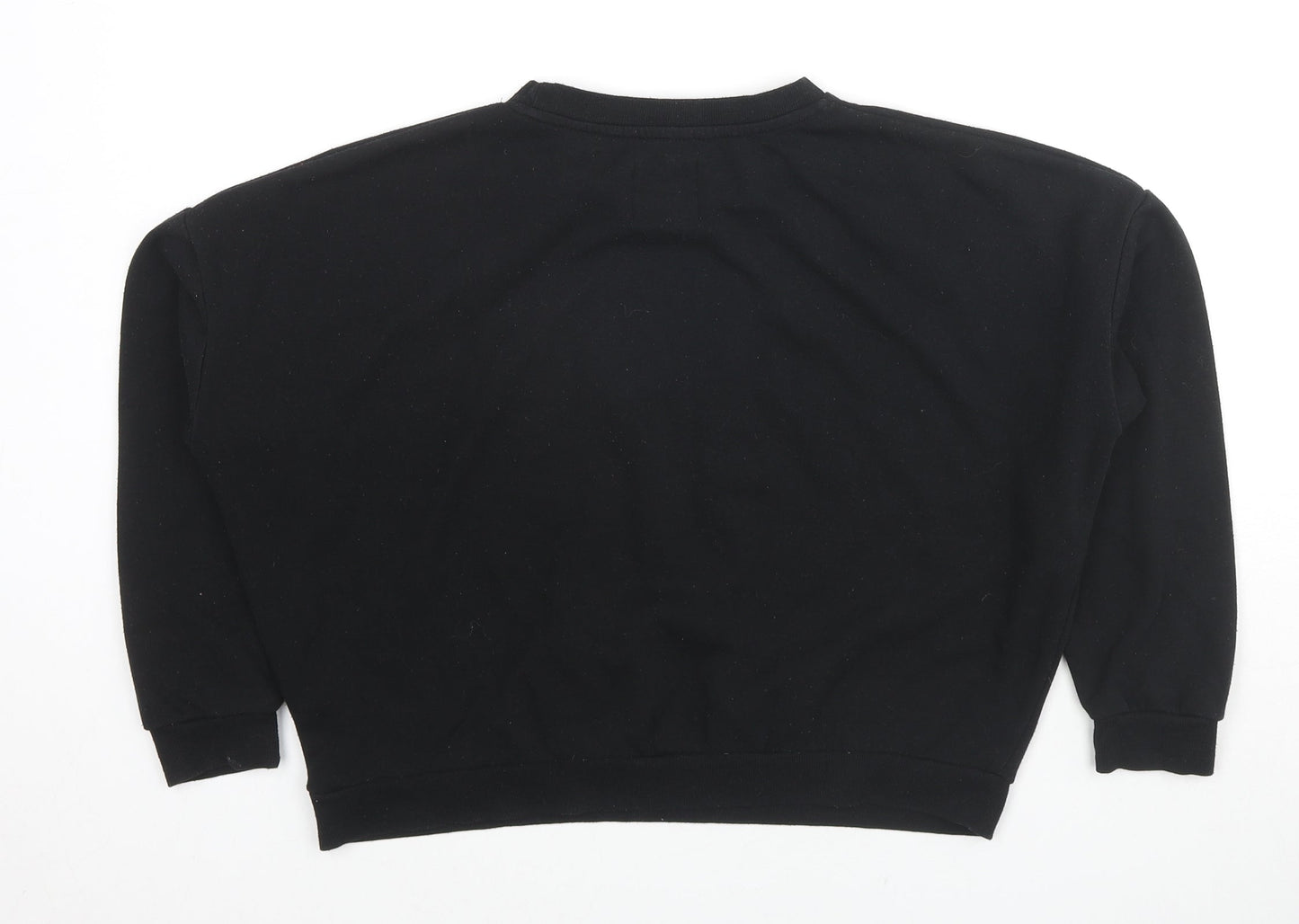 Stranger Things Womens Black Cotton Pullover Sweatshirt Size 6 Pullover - Size 6-8