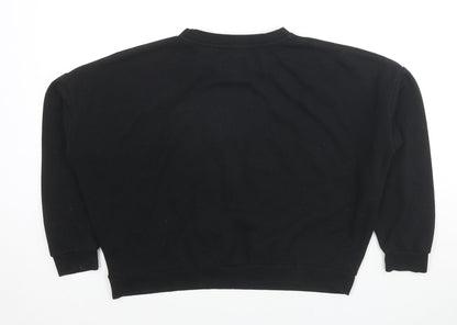 Stranger Things Womens Black Cotton Pullover Sweatshirt Size 6 Pullover - Size 6-8