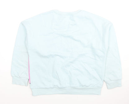 Marks and Spencer Girls Blue Cotton Pullover Sweatshirt Size 10-11 Years Pullover - Percy Pig