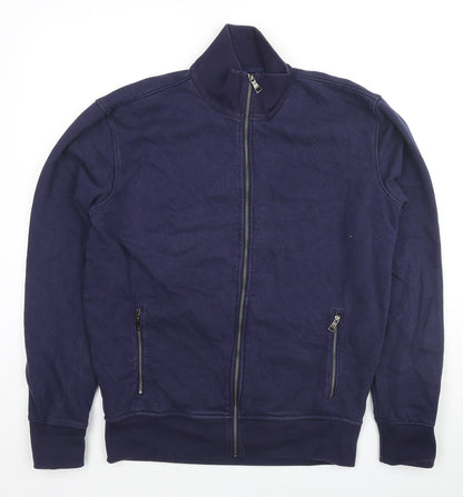 Kirkland Signature Mens Blue Cotton Full Zip Hoodie Size M