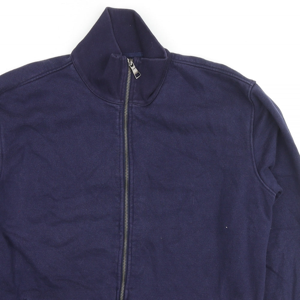 Kirkland Signature Mens Blue Cotton Full Zip Hoodie Size M