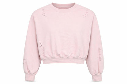 Womens UK Size M Bershka Pink Pullover Sweatshirt