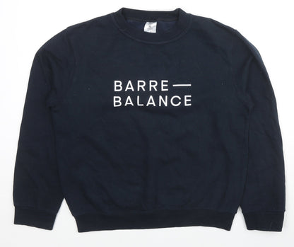 B&C Mens Silver Paisley Cotton Pullover Sweatshirt Size S - Barre Balance Unisex