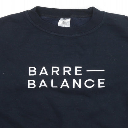 B&C Mens Silver Paisley Cotton Pullover Sweatshirt Size S - Barre Balance Unisex
