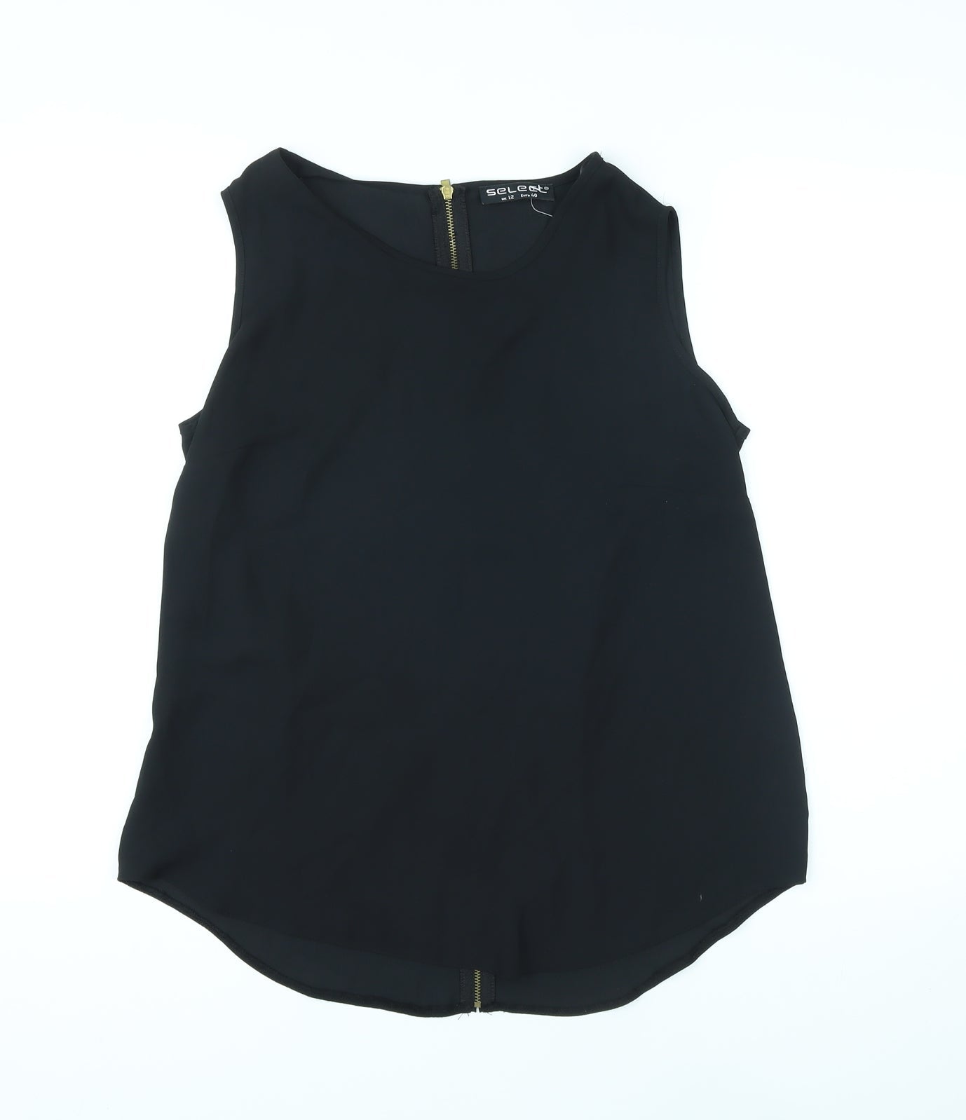 Womens UK Size 12 Select Black Basic T-Shirt