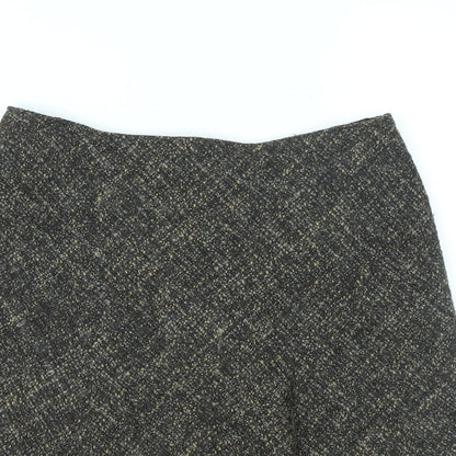 Nougat Womens Brown Wool A-Line Skirt Size 6 Zip