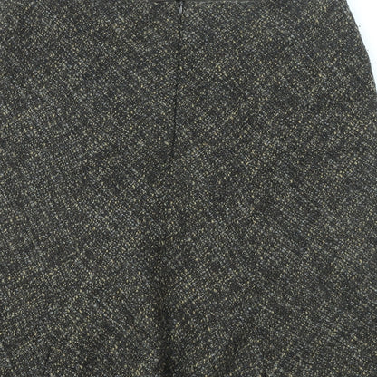Nougat Womens Brown Wool A-Line Skirt Size 6 Zip