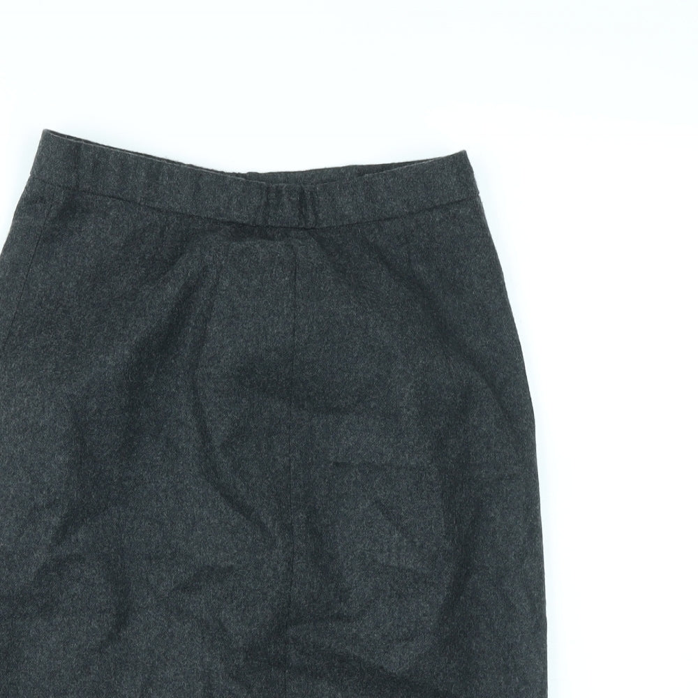 Welland Womens Grey Polyester Straight & Pencil Skirt Size 12 Zip