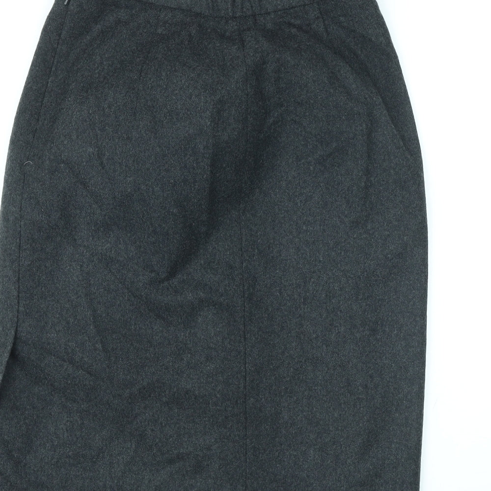Welland Womens Grey Polyester Straight & Pencil Skirt Size 12 Zip