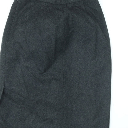 Welland Womens Grey Polyester Straight & Pencil Skirt Size 12 Zip