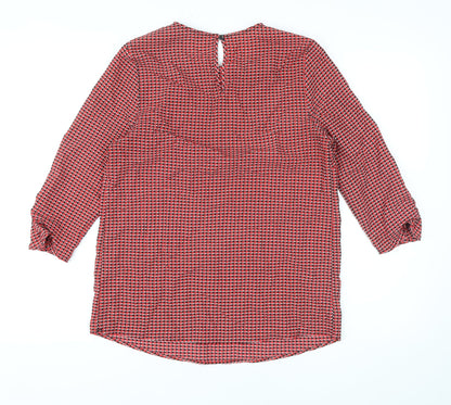 Womens UK Size XS Dunnes Stores Red Basic Blouse