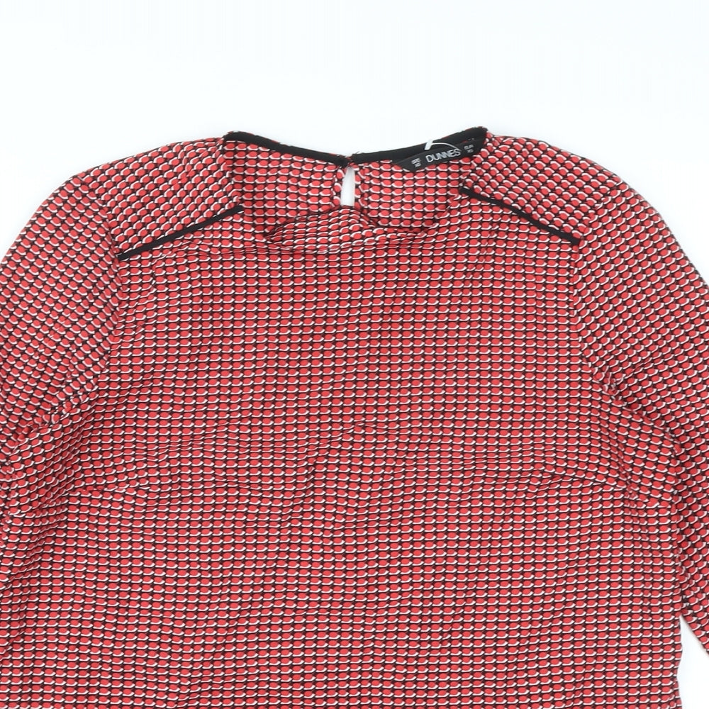 Womens UK Size XS Dunnes Stores Red Basic Blouse