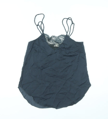 Womens UK Size 4 H&M Grey Basic Tank