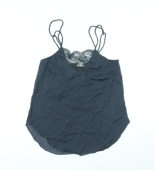 Womens UK Size 4 H&M Grey Basic Tank