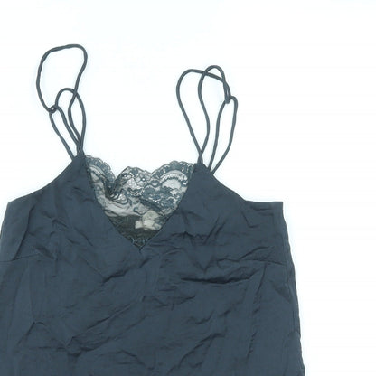Womens UK Size 4 H&M Grey Basic Tank