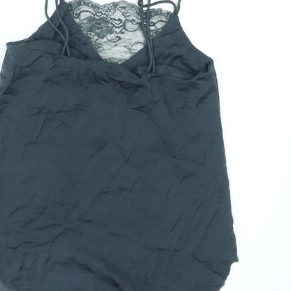 Womens UK Size 4 H&M Grey Basic Tank