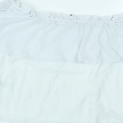 Womens UK Size 14 Divided by H&M White Basic Blouse