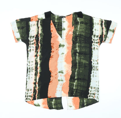Womens UK Size 8 River Island Multicoloured Basic T-Shirt