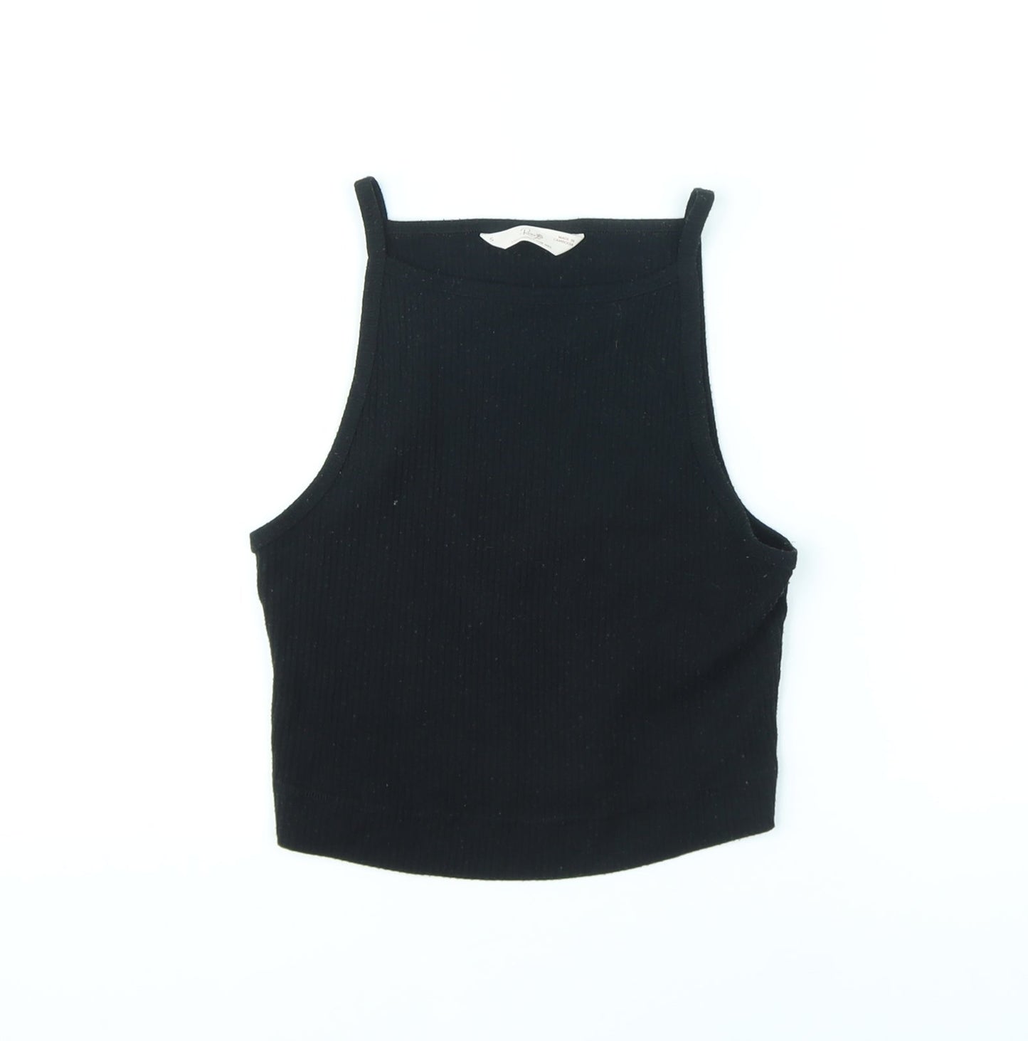 Womens UK Size S Marks and Spencer Black Cropped Tank