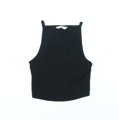 Womens UK Size S Marks and Spencer Black Cropped Tank
